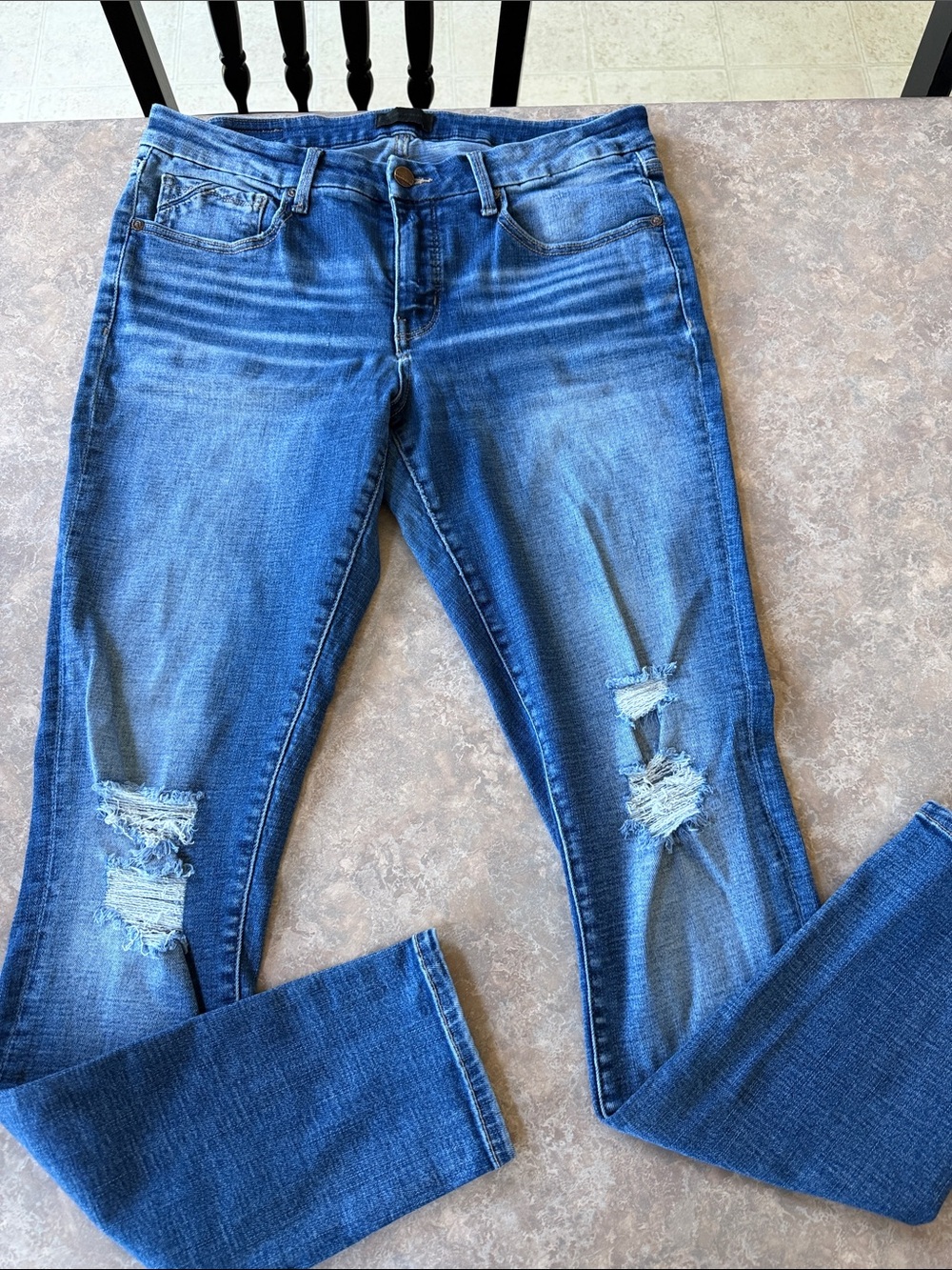 Buckle Women's Distressed Blue Skinny Jeans